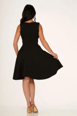 Black Bat Embroidered Swing Dress -Sway & Shine Fashion Sales Store 10600 Black Spider Bat Dress 14
