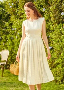 Always In My Dots Fit And Flare Dress -Sway & Shine Fashion Sales Store 175546 WHT 4 2c610b33 ac34 4c32 a7be cbca1765c12f