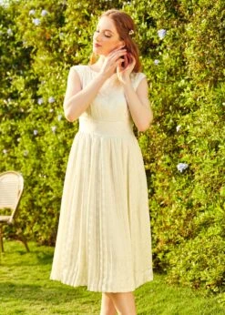 Always In My Dots Fit And Flare Dress -Sway & Shine Fashion Sales Store 175546 WHT 6