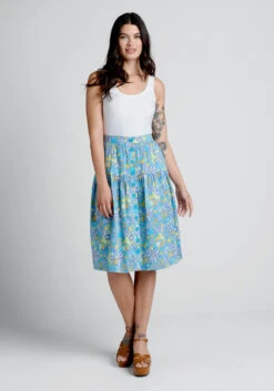 Daisies At Nightfall Tiered Midi Skirt -Sway & Shine Fashion Sales Store 20000490 p70005 3