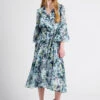 No Brand Flurry Of Florals Midi Dress