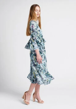 No Brand Flurry Of Florals Midi Dress 6 No Brand Flurry Of Florals Midi Dress -Sway & Shine Fashion Sales Store 20005362 blufl 3