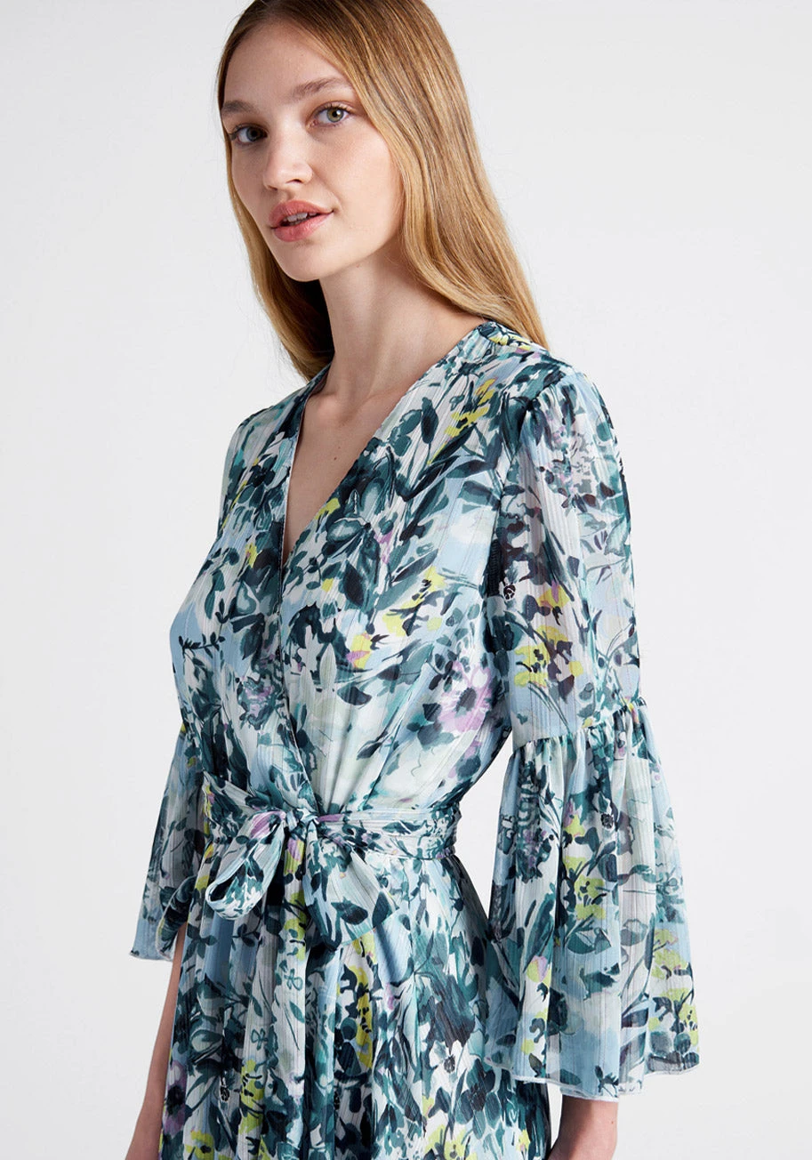 No Brand Flurry Of Florals Midi Dress 4 No Brand Flurry Of Florals Midi Dress - Image 4