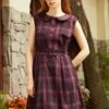 Swirly Twirly Sugar Plum Fit And Flare Dress