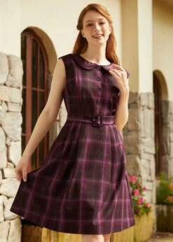 Swirly Twirly Sugar Plum Fit And Flare Dress -Sway & Shine Fashion Sales Store 2024 08 26ModCloth4996