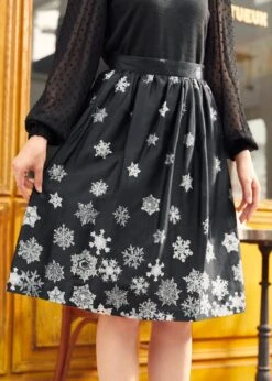 Falling For Winter A-Line Skirt 9 Falling For Winter A-Line Skirt -Sway & Shine Fashion Sales Store 2024 08 30ModCloth1069