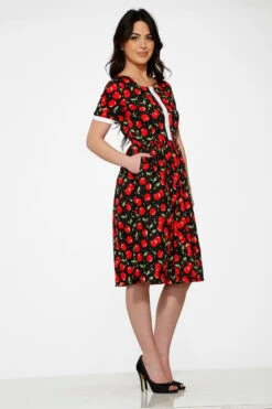 Black & Red Cherry Dress -Sway & Shine Fashion Sales Store 20250 Black Red Cherry Dress 10