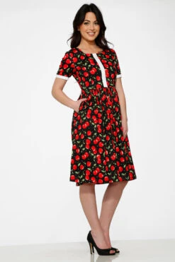 Black & Red Cherry Dress -Sway & Shine Fashion Sales Store 20250 Black Red Cherry Dress 9