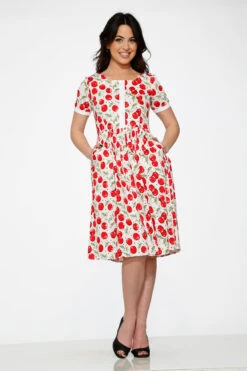 White & Red Cherry Dress 8 White & Red Cherry Dress -Sway & Shine Fashion Sales Store 20251 White Cherry Dress 1