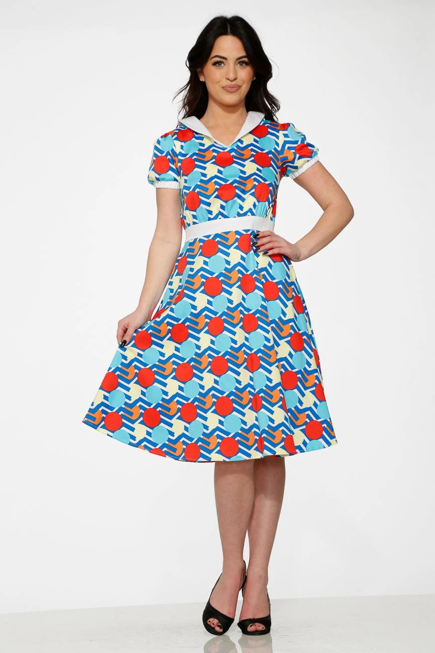 Stripe Red Dot Swing Dress 4 Stripe Red Dot Swing Dress - Image 4