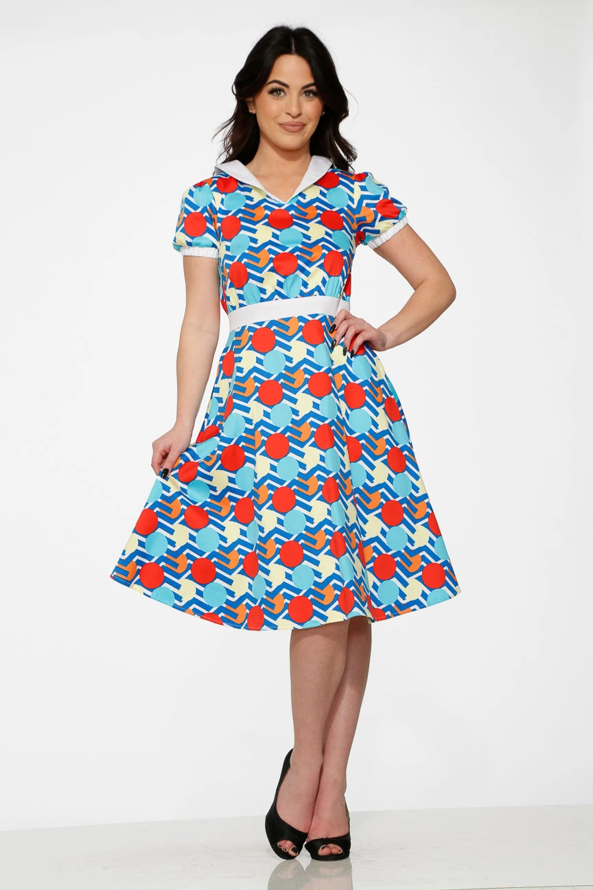 Stripe Red Dot Swing Dress 2 Stripe Red Dot Swing Dress - Image 2