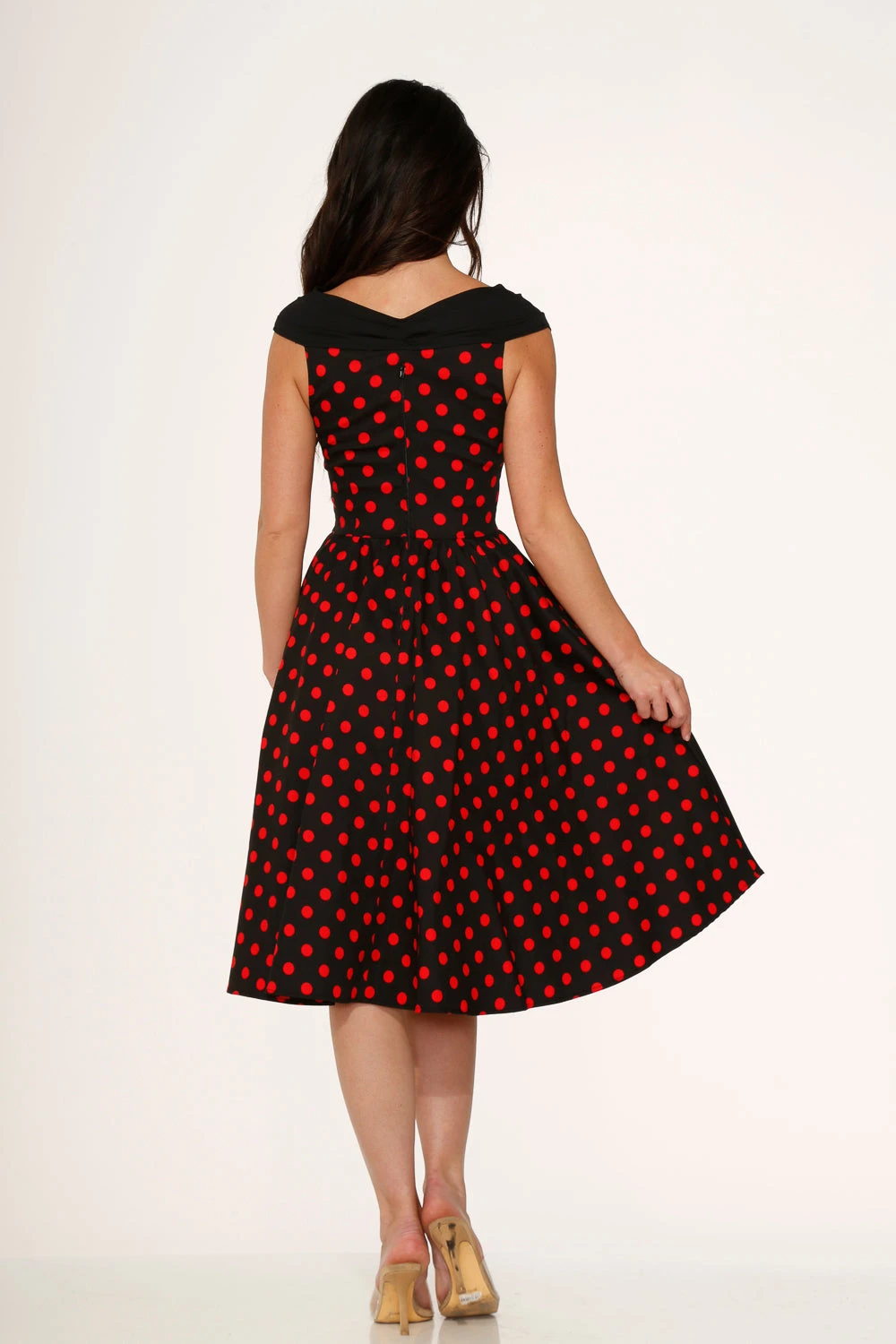 Black & Red Polka Dot Swing Dress 6 Black & Red Polka Dot Swing Dress - Image 6