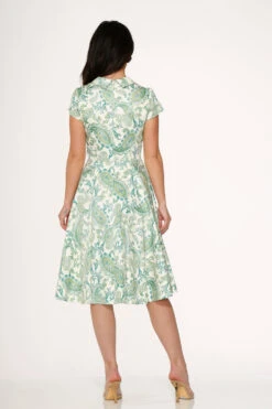Green Paisley Swing Dress 10 Green Paisley Swing Dress -Sway & Shine Fashion Sales Store 20550 White Green Swing Dress 14