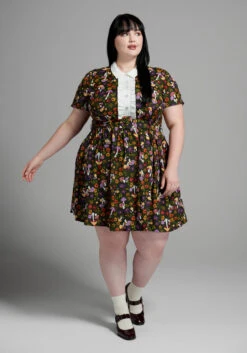 Yes, Darling Fit And Flare Dress -Sway & Shine Fashion Sales Store 205680 70 s shroomz green 5