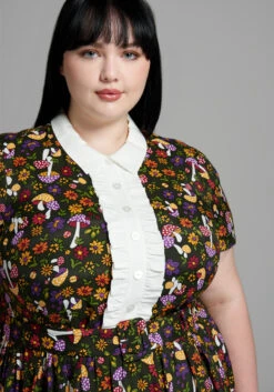 Yes, Darling Fit And Flare Dress -Sway & Shine Fashion Sales Store 205680 70 s shroomz green 7