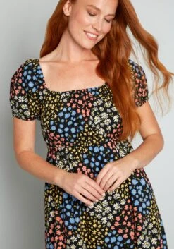 No Brand Sweetness In The Air Midi Dress 7 No Brand Sweetness In The Air Midi Dress -Sway & Shine Fashion Sales Store 206134 BLK 4