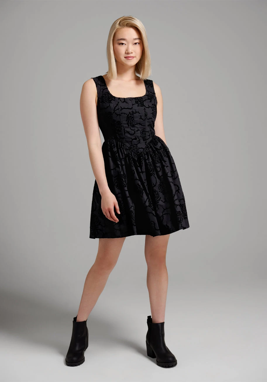 Climbing Roses Corset Mini Dress 1 Climbing Roses Corset Mini Dress