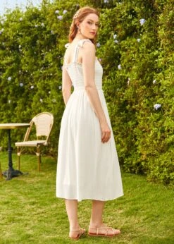 Cloud Drifting Midi Dress -Sway & Shine Fashion Sales Store 206701 WHI 3