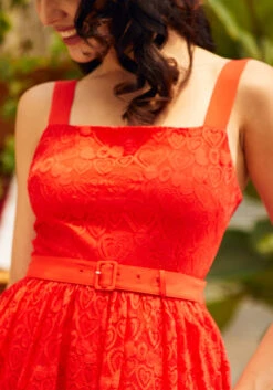 Strappy Go Lucky Fit And Flare Mini Dress 16 Strappy Go Lucky Fit And Flare Mini Dress -Sway & Shine Fashion Sales Store 206796 fiery red heart lace 6