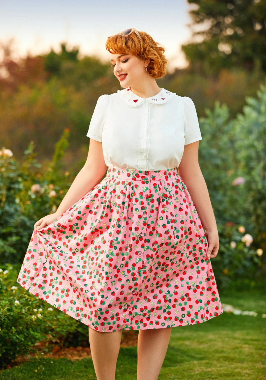 Berries & Blossoms A-Line Skirt 6 Berries & Blossoms A-Line Skirt - Image 6