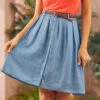 Bookstore's Best Chambray A-Line Skirt