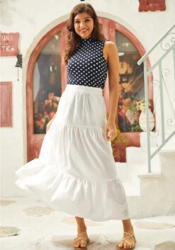 Taste Of Tuscany Tiered A-Line Skirt -Sway & Shine Fashion Sales Store 207267 WHI 4 f5b3d89a 5fa0 414d a022 5ec9f50fde6b