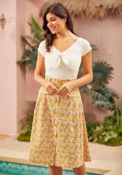 I Could Bow On Tie-Front Top 10 I Could Bow On Tie-Front Top -Sway & Shine Fashion Sales Store 207307 WHI 6