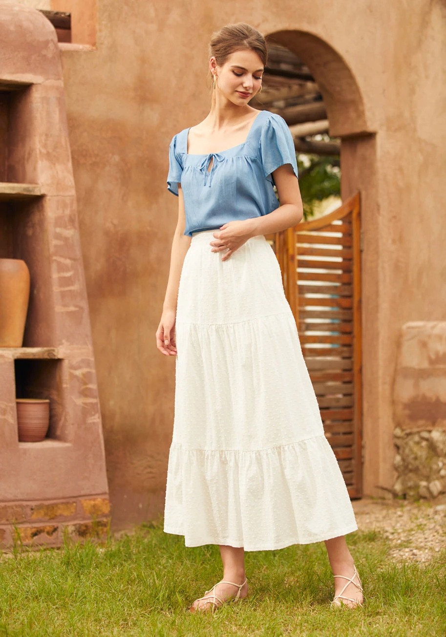 Fit To Be Tied Chambray Blouse 3 Fit To Be Tied Chambray Blouse - Image 3