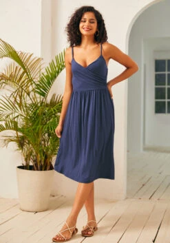 Surplice And Demand Midi Dress 9 Surplice And Demand Midi Dress -Sway & Shine Fashion Sales Store 207315 nvy 1