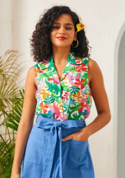 Spotlight Spark Sleeveless Shirt -Sway & Shine Fashion Sales Store 207355 DINO FLAGE 6