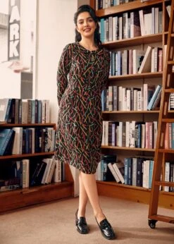 Autumn Vintage Vibes Dress -Sway & Shine Fashion Sales Store 207571 BOOKSHELF 2