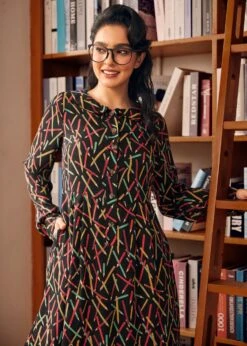 Autumn Vintage Vibes Dress -Sway & Shine Fashion Sales Store 207571 BOOKSHELF 6