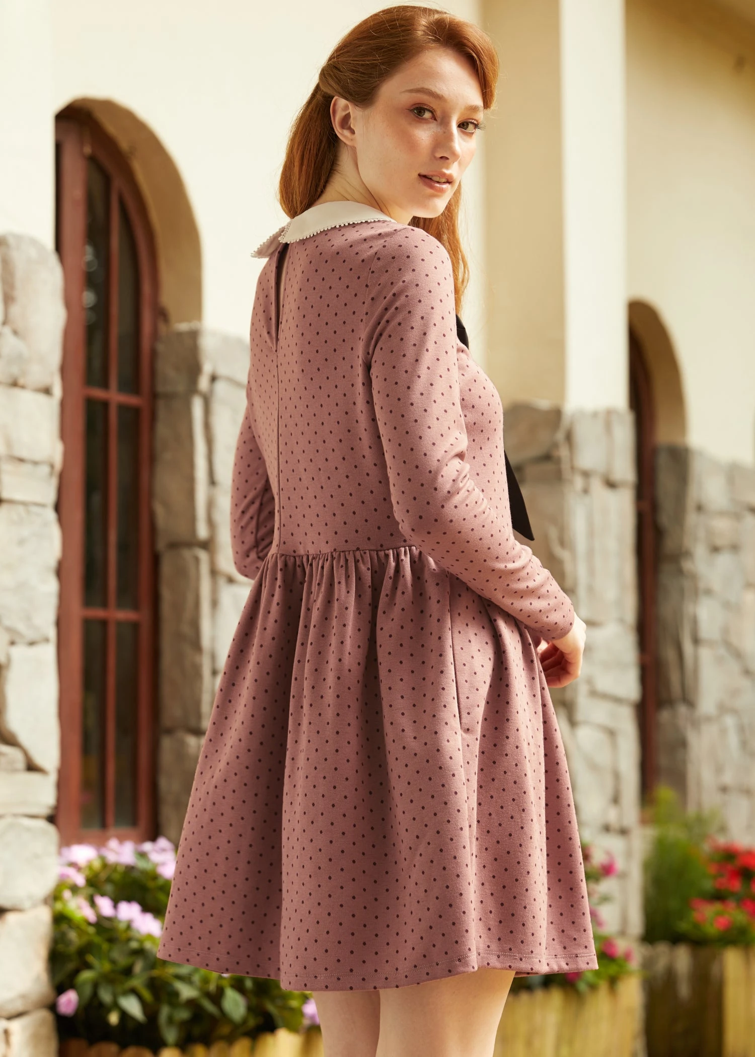 Couture Curtsy Long Sleeve Collar Dress 3 Couture Curtsy Long Sleeve Collar Dress - Image 3