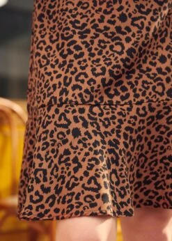 Ruffle Some Feathers Hem Skirt -Sway & Shine Fashion Sales Store 207626 LEOPARDPR 7