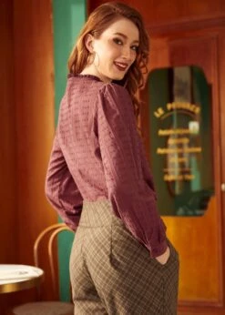 Go-Go Girl Ruffle Blouse 8 Go-Go Girl Ruffle Blouse -Sway & Shine Fashion Sales Store 207631 ROSE 3