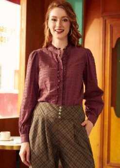 Go-Go Girl Ruffle Blouse 10 Go-Go Girl Ruffle Blouse -Sway & Shine Fashion Sales Store 207631 ROSE 6 2