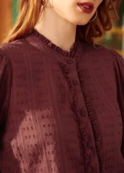 Go-Go Girl Ruffle Blouse 11 Go-Go Girl Ruffle Blouse -Sway & Shine Fashion Sales Store 207631 ROSE 7