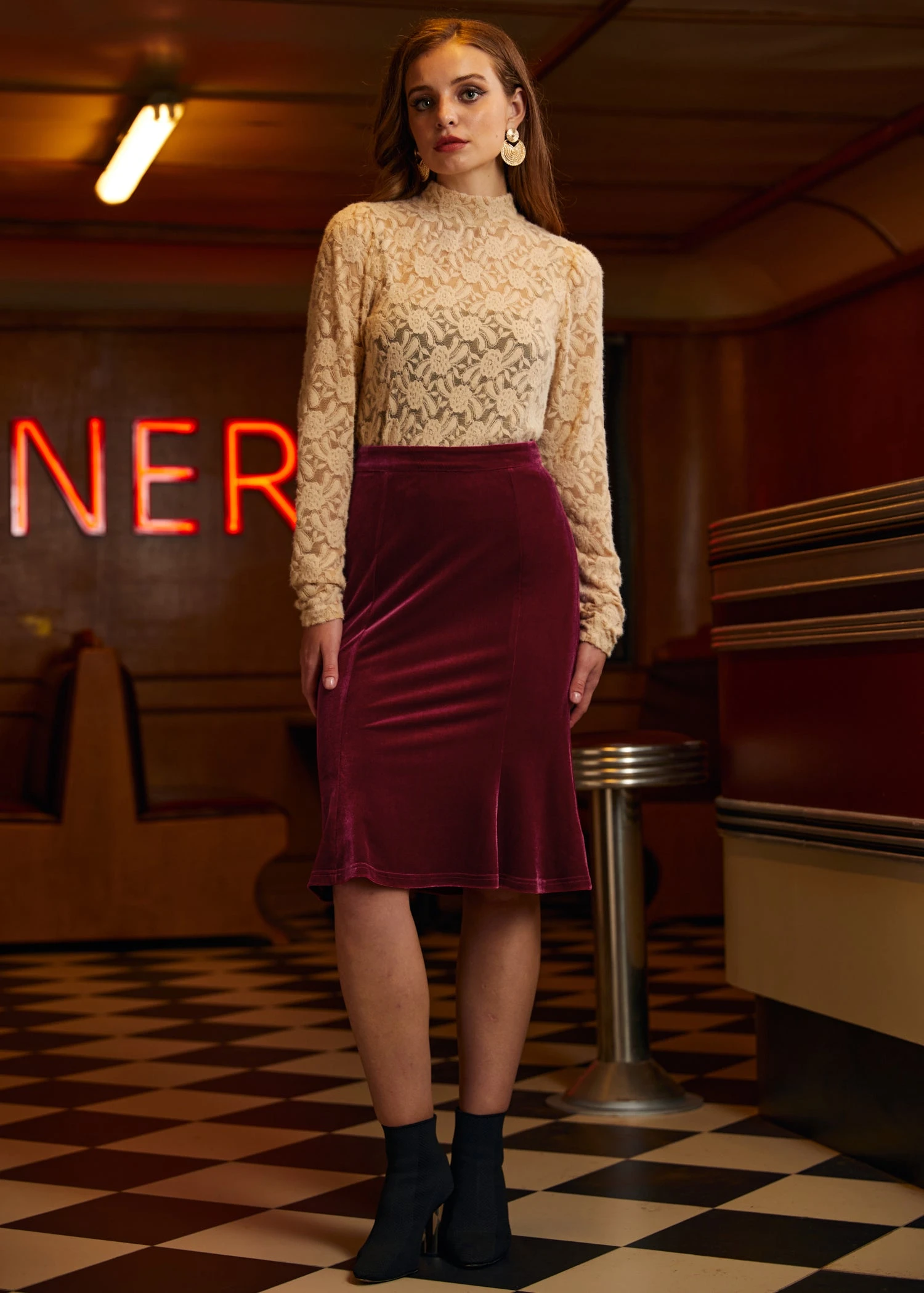 Sugar And Spice Spice Fishtail Midi Skirt 1 Sugar And Spice Spice Fishtail Midi Skirt