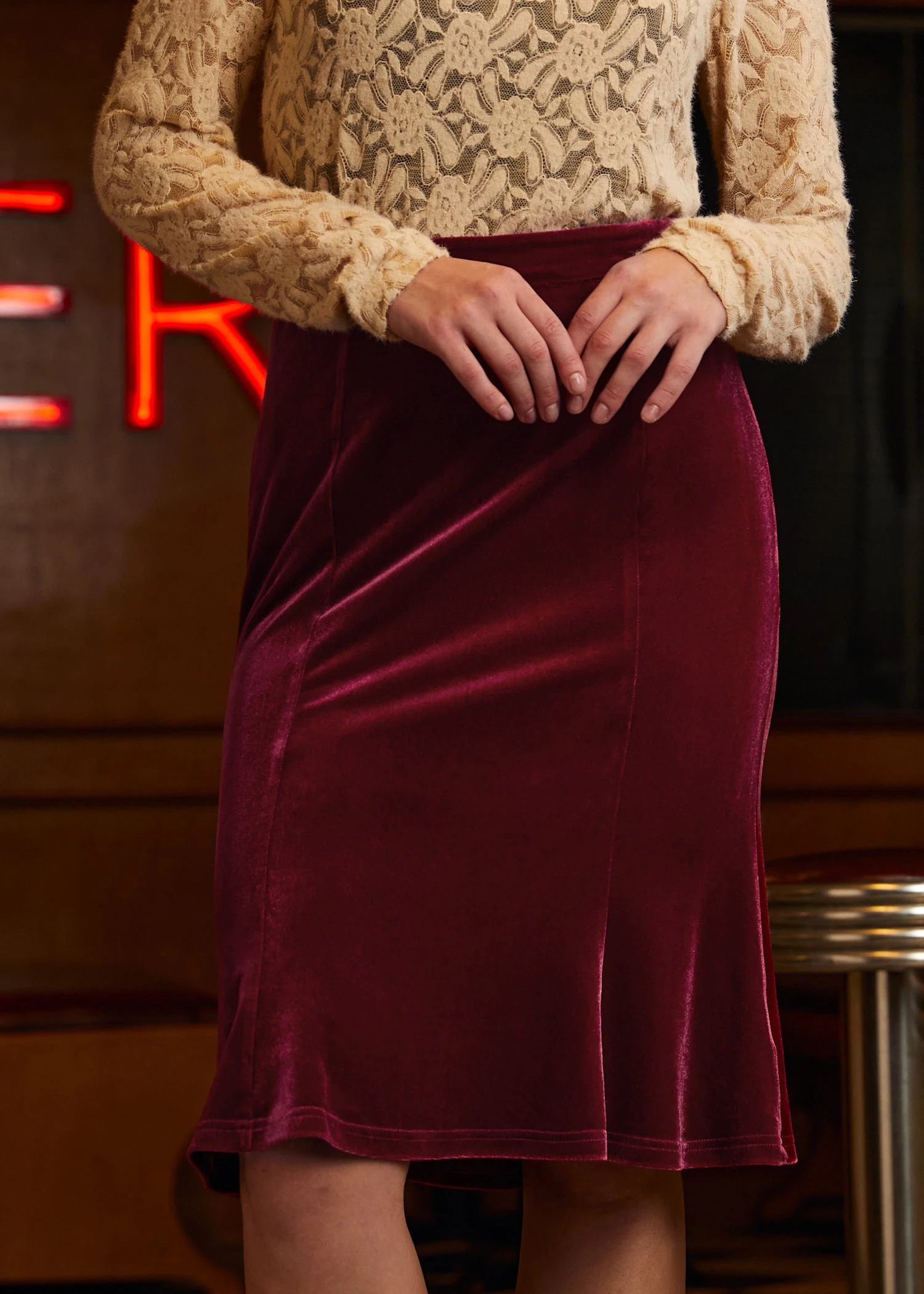 Sugar And Spice Spice Fishtail Midi Skirt 2 Sugar And Spice Spice Fishtail Midi Skirt - Image 2