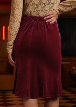 Sugar And Spice Spice Fishtail Midi Skirt 6 Sugar And Spice Spice Fishtail Midi Skirt -Sway & Shine Fashion Sales Store 207725 BURGUNDY 3