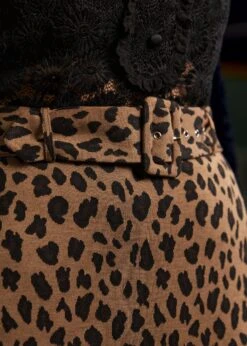 Oldie But A Goodie Belted Midi Pencil Skirt -Sway & Shine Fashion Sales Store 207727 Lepoard 7