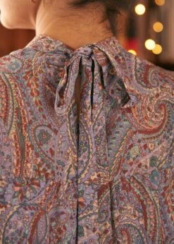 Belle Époque Balloon Sleeve Dress 7 Belle Époque Balloon Sleeve Dress -Sway & Shine Fashion Sales Store 207739 LavendarPaisley 7