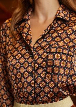 Playful Past Long Sleeve Blouse -Sway & Shine Fashion Sales Store 207743 GEOGD 7