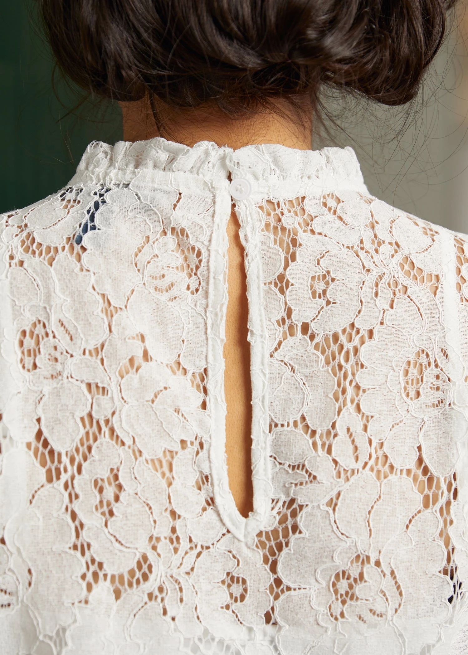 Mad Men Ruffle Mock Neck Blouse 5 Mad Men Ruffle Mock Neck Blouse - Image 5