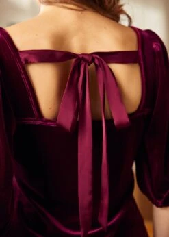 Saturday Night Sensation Balloon Sleeve Top -Sway & Shine Fashion Sales Store 207764 Burgandy 7