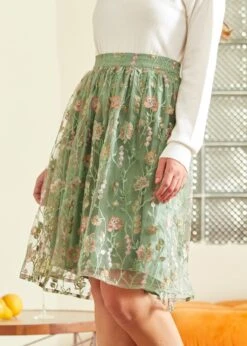 Serenity Dirndl Skirt 10 Serenity Dirndl Skirt -Sway & Shine Fashion Sales Store 207775 SAGE 6