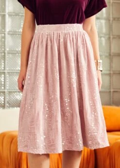 Blush Of Dawn Dirndl Skirt 18 Blush Of Dawn Dirndl Skirt -Sway & Shine Fashion Sales Store 207778 LIGHTPINK 4