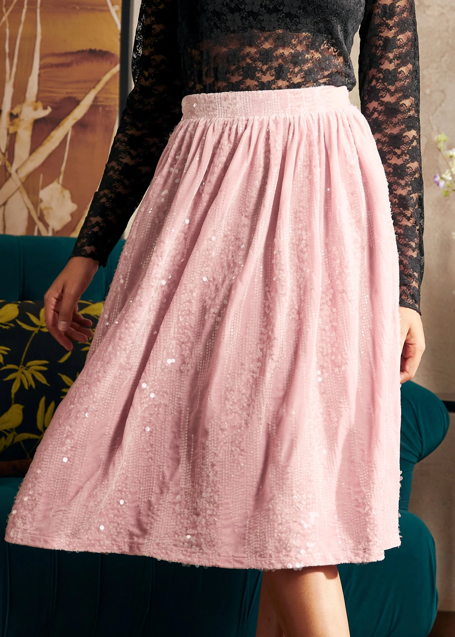 Blush Of Dawn Dirndl Skirt 4 Blush Of Dawn Dirndl Skirt - Image 4