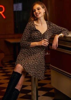 Leopard Hi-Low Empress Dress -Sway & Shine Fashion Sales Store 207792 LPRD 5