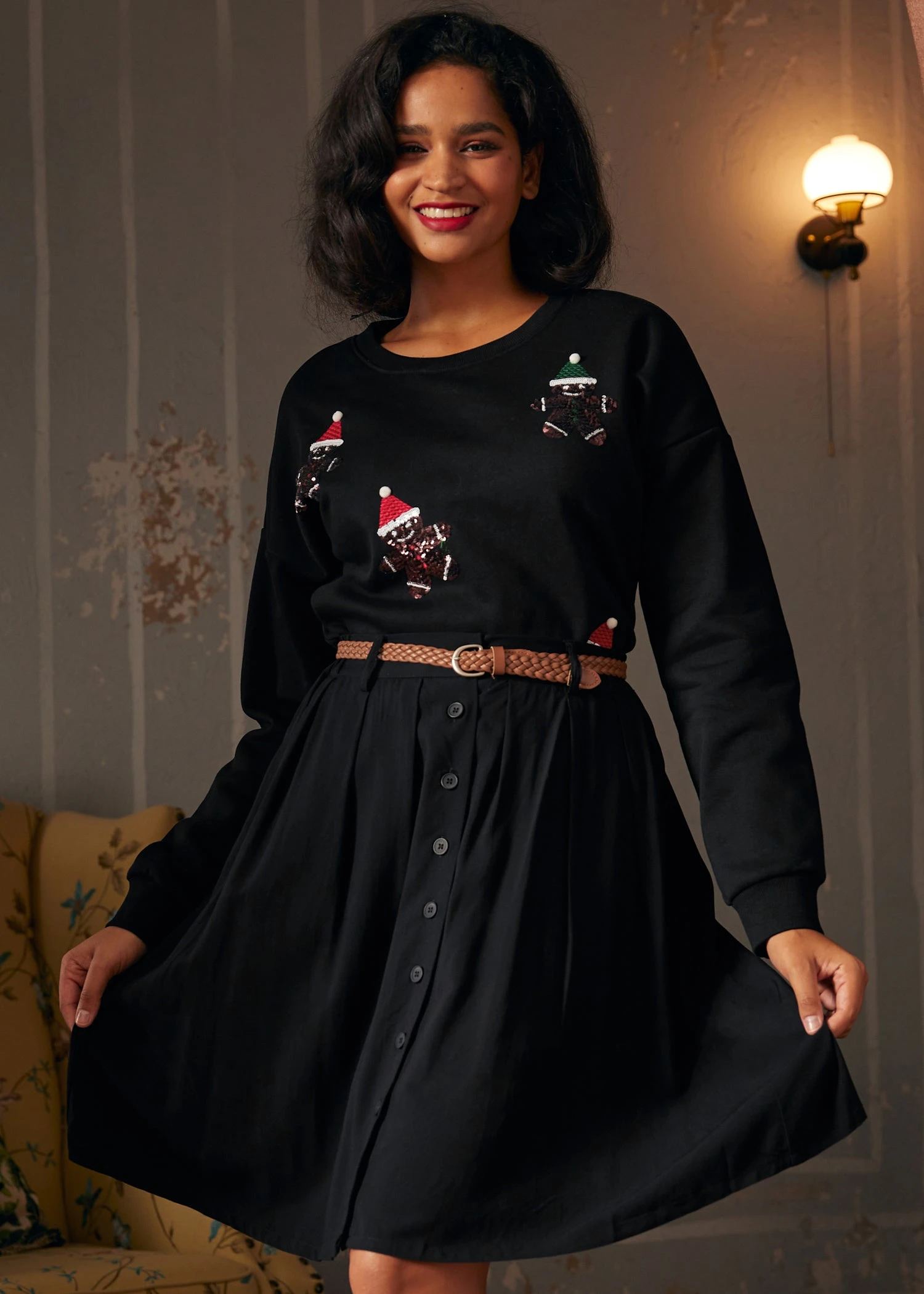 Whimsical Gingerbread Man Sweatshirt 6 Whimsical Gingerbread Man Sweatshirt - Image 6